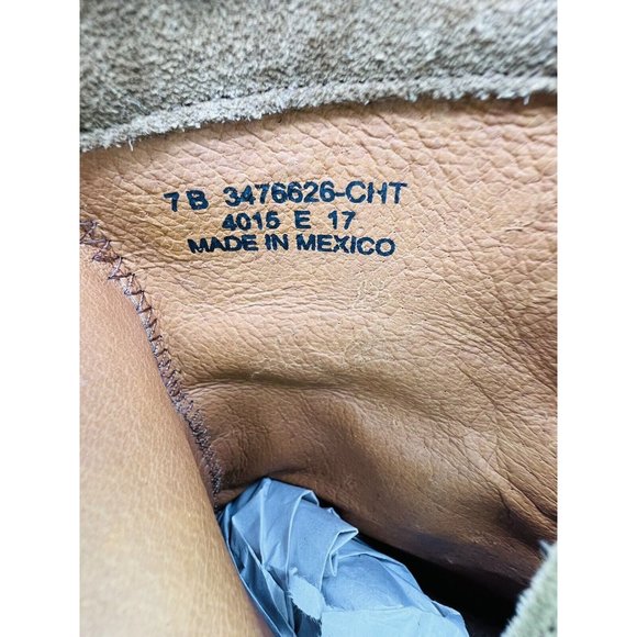 Frye Addie Harness Mid Chestnut Italian Leather Womens Boots Brass Hardware 7B - Picture 12 of 12